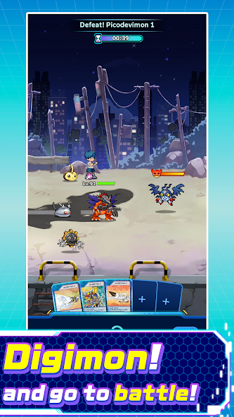 Official DIGIMON UP stage battle screenshot